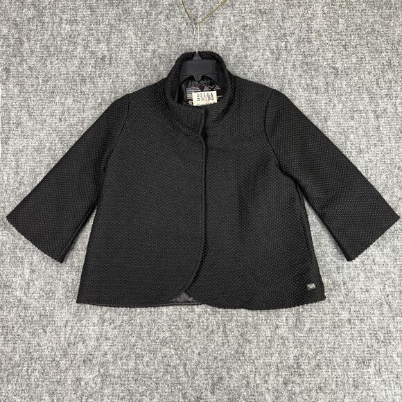 Billabong Poncho Jacket Womens Medium Black Wool Blend Heavyweight Outerwear - Picture 1 of 13